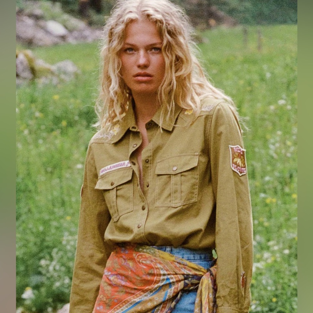 SPELL Foxglove Embroided Shirt